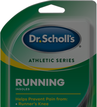 Photo of Dr. Scholl’s Athletic Series Running Insoles packaging