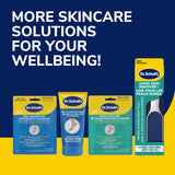 Dr. Scholl's foot renewal kit lineup shown with multiple blue product packages
