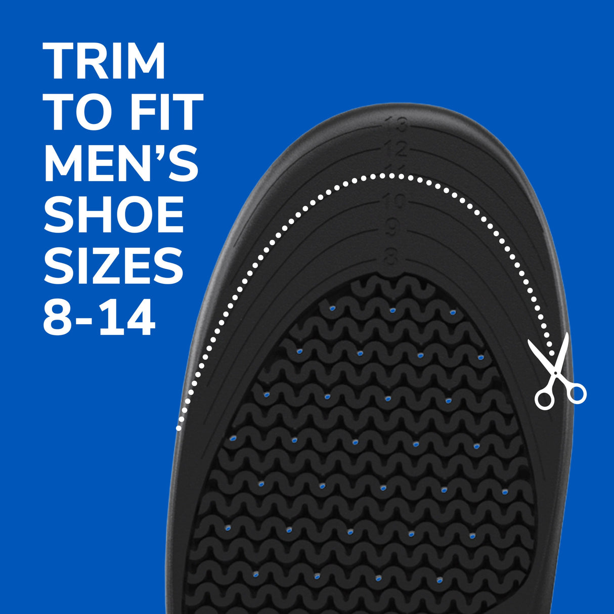 image of trim to fit mens shoe sizes 8-14