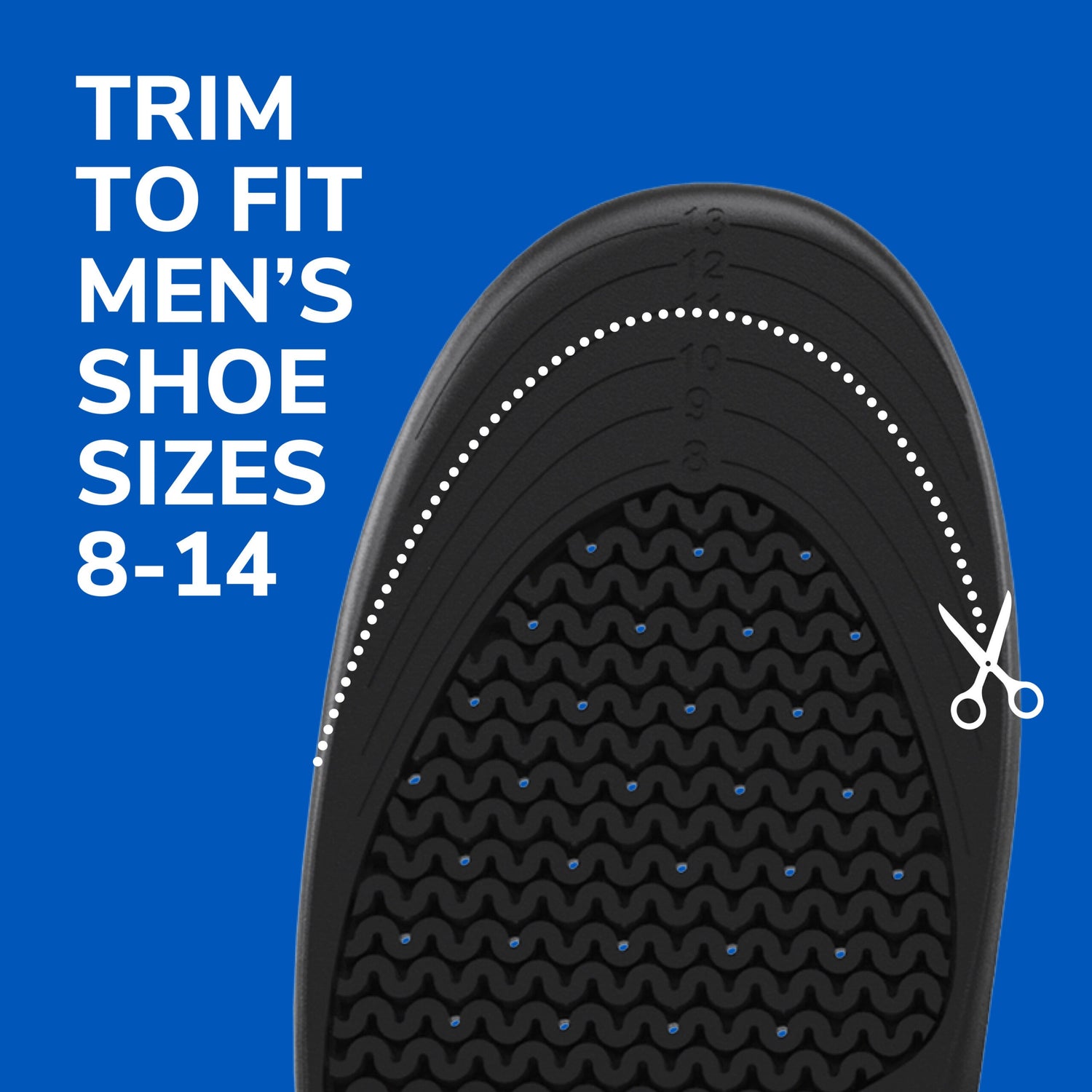 image of trim to fit mens shoe sizes 8-14