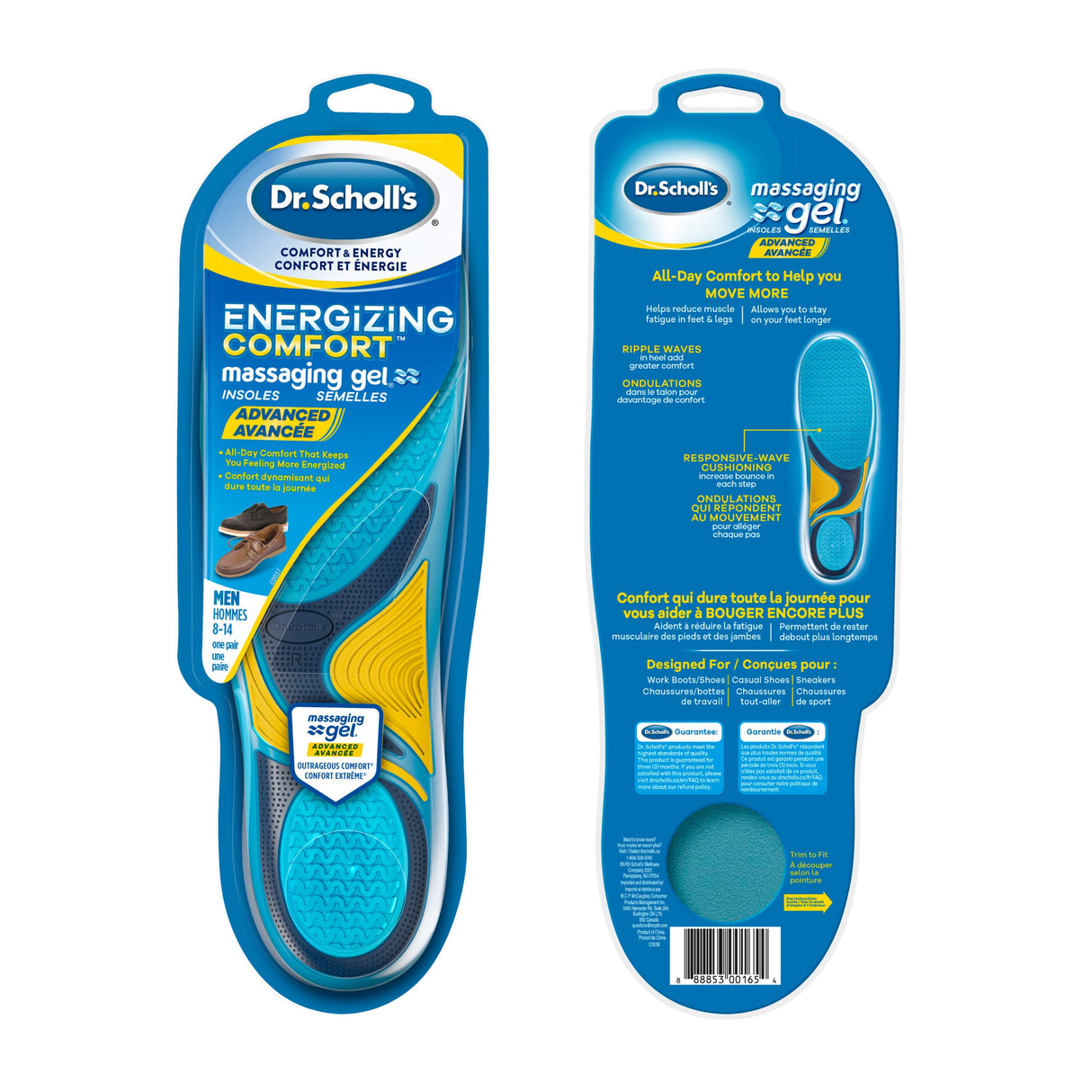 Energizing Comfort with Massaging Gel® Insoles