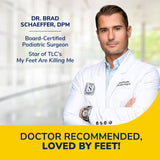 Podiatric surgeon portrait indicating doctor recommended blister cushion bandage