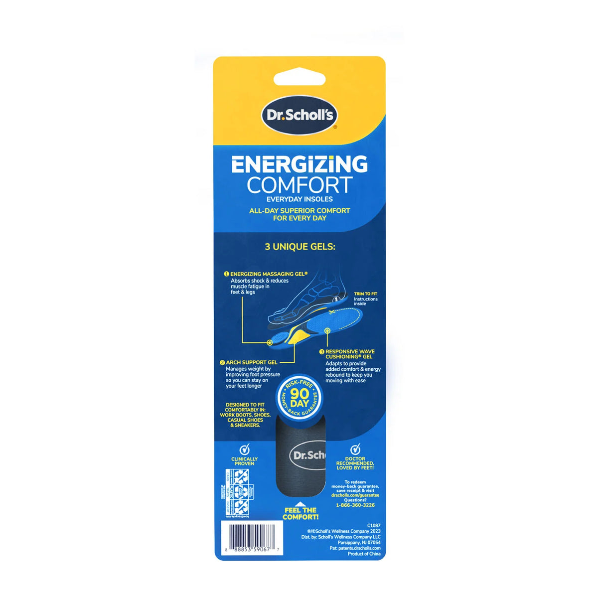 Energizing Comfort with Massaging Gel® Insoles
