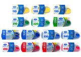 Assorted Custom Fit orthotic insert boxes with different numbers and color-coded shapes
