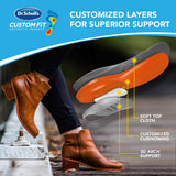 Custom Fit orthotic insert layers with soft top cloth and 3D arch support