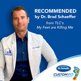 Custom Fit orthotic inserts featuring Dr. Scholl's logo