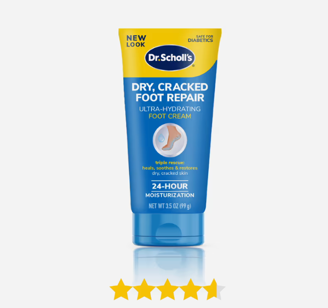 Dr. Scholl's Dry Cracked Foot Repair cream on a white background