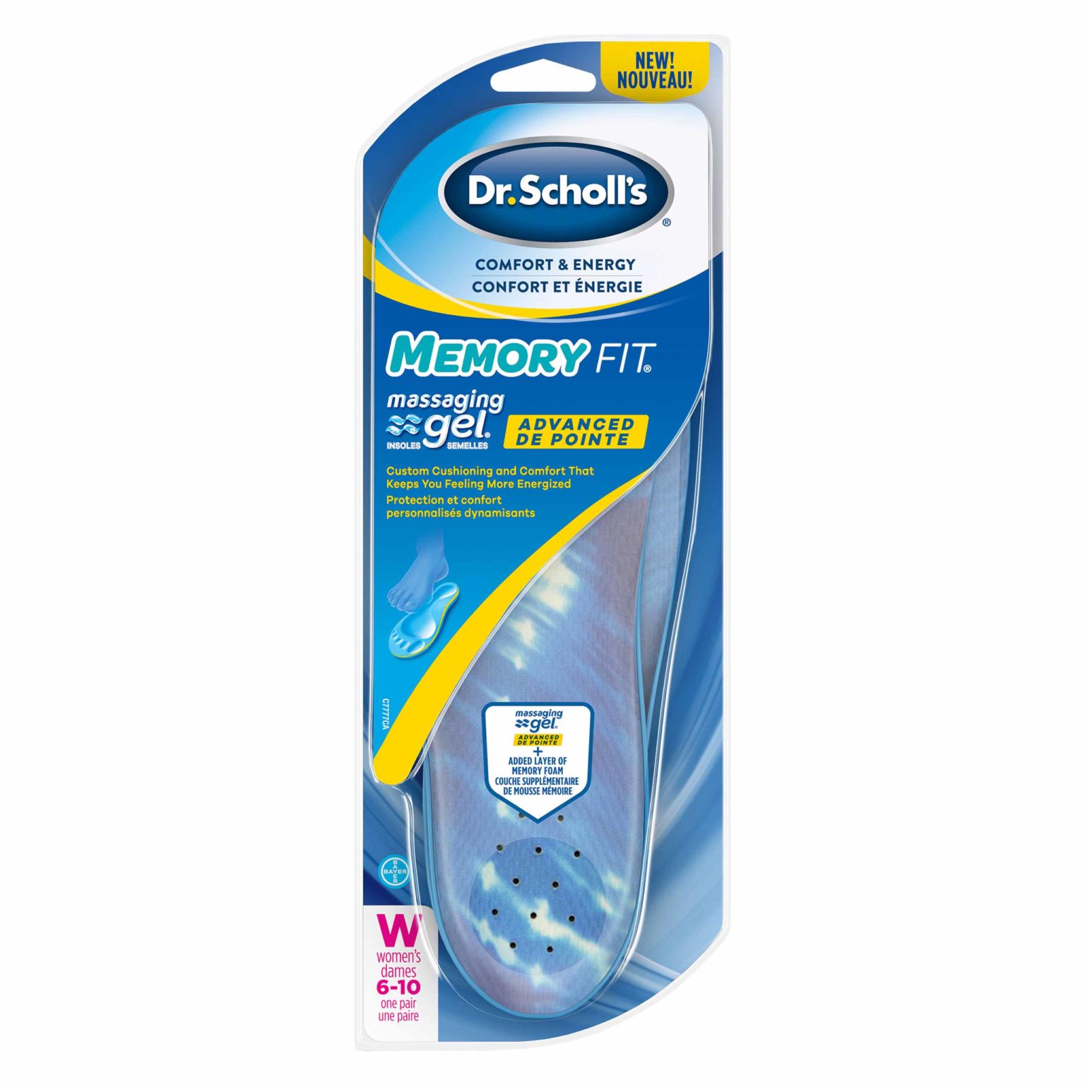 Memory Foam Insoles with Massaging Gel® Dr. Scholl's