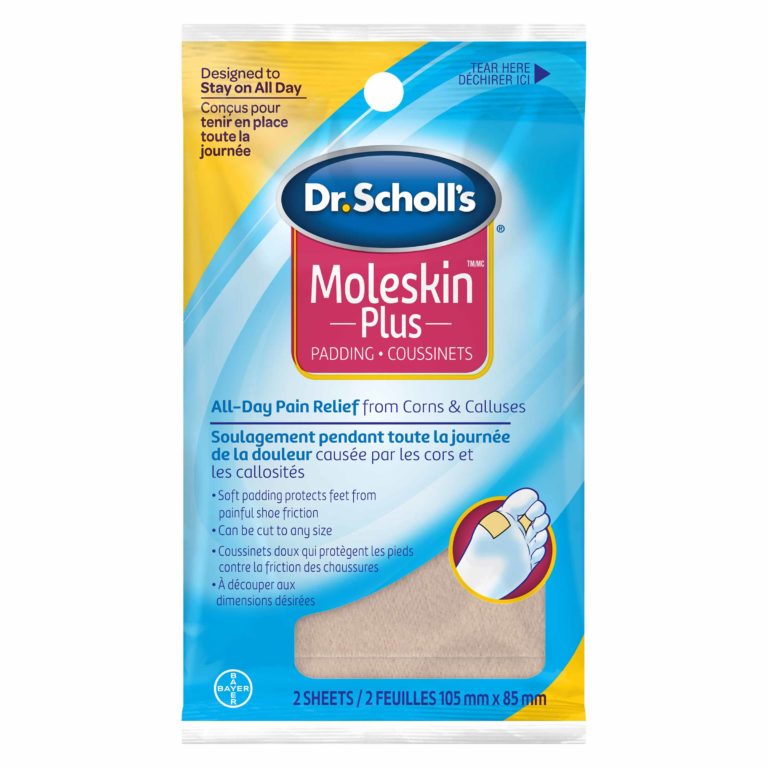 Moleskin Plus Padding Strips to Protect Sensitive Areas Dr. Scholl's