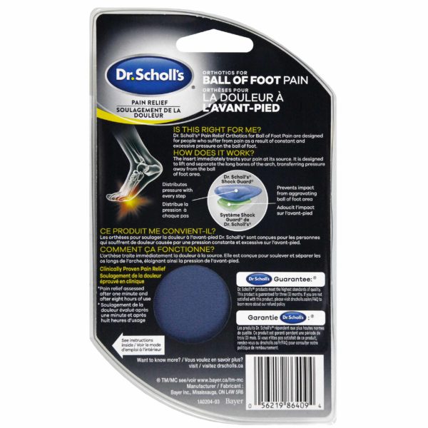 Orthotics for Ball of Foot Pain Back