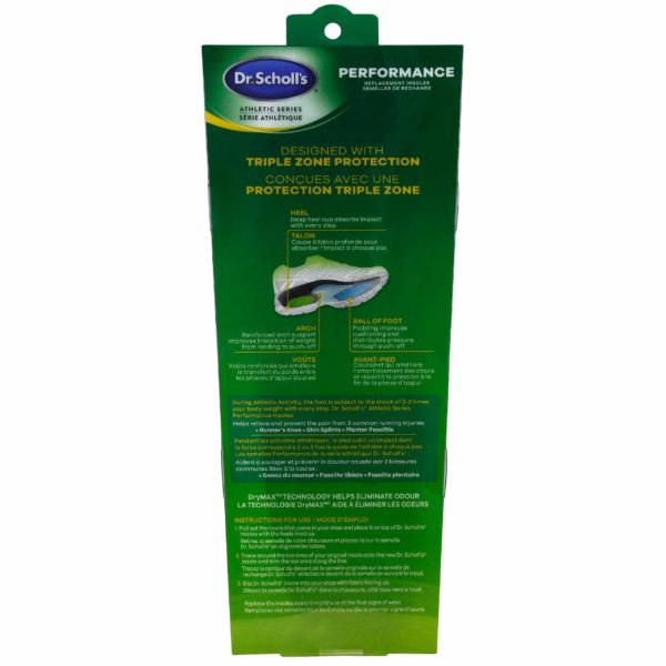 Performance Replacement Insoles Package MS Back