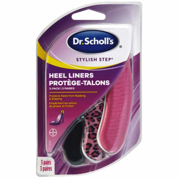 Stylish Step Heel Liner 3 Pk Front