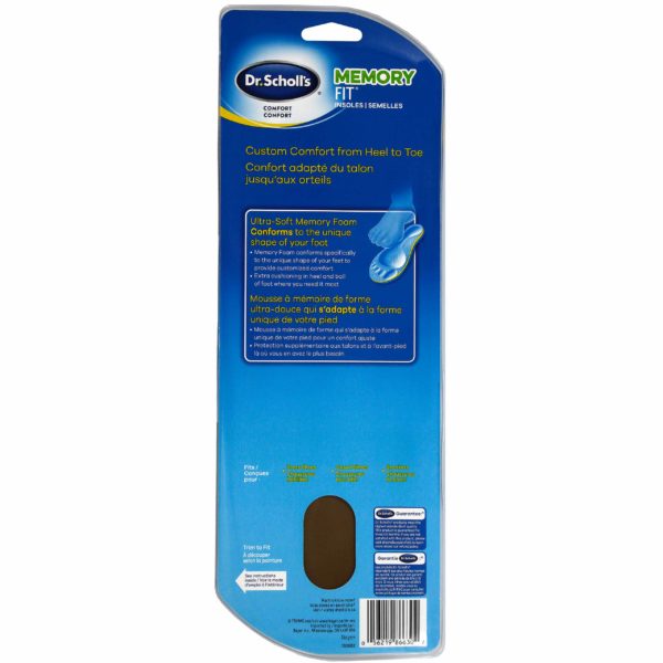 Comfort Memory Fit Insoles M Back