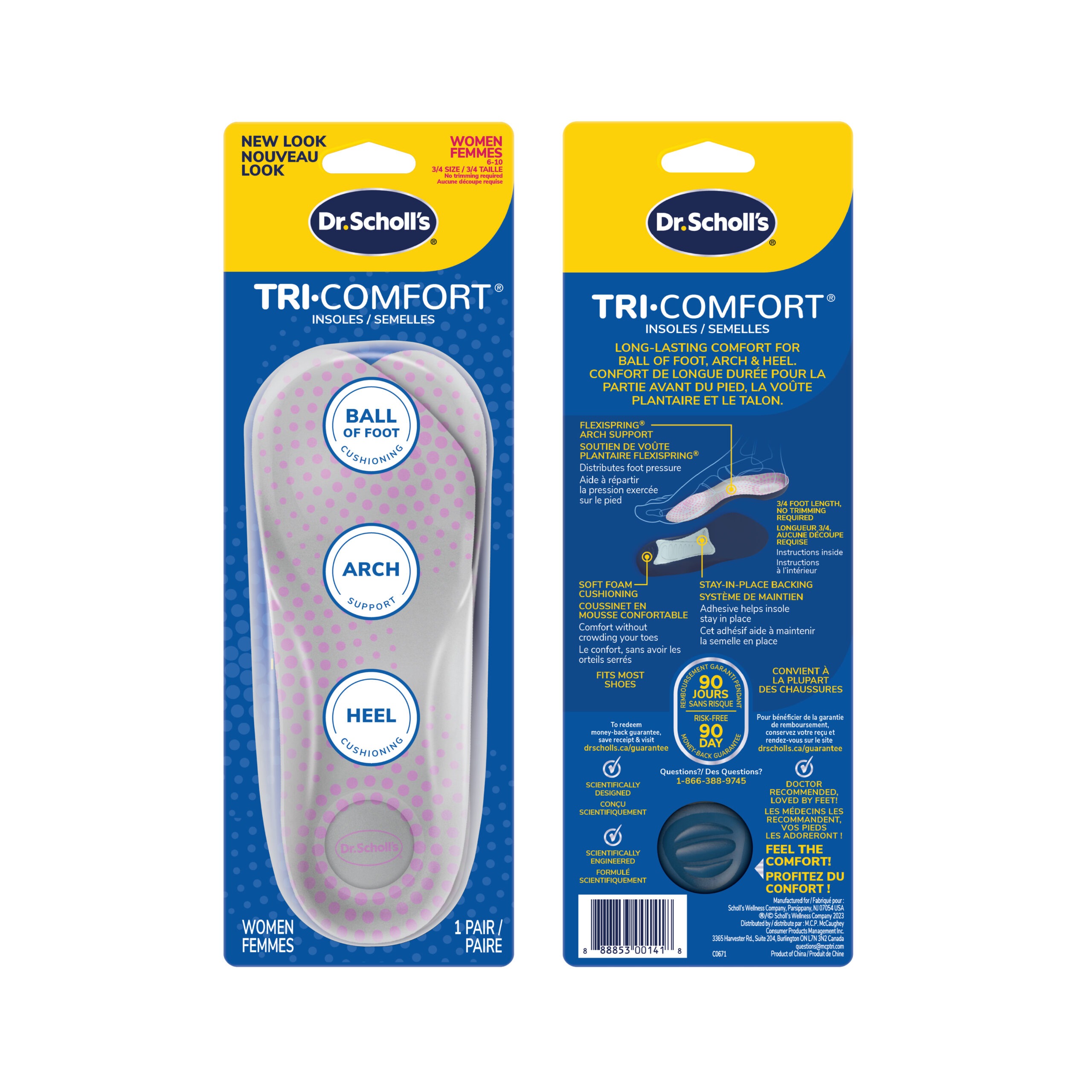 Tri-Comfort® Insoles for Heel, Arch and Ball of Foot Support Dr. Scholl's