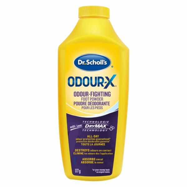 image of odour-x fighting foot powder front of packaging