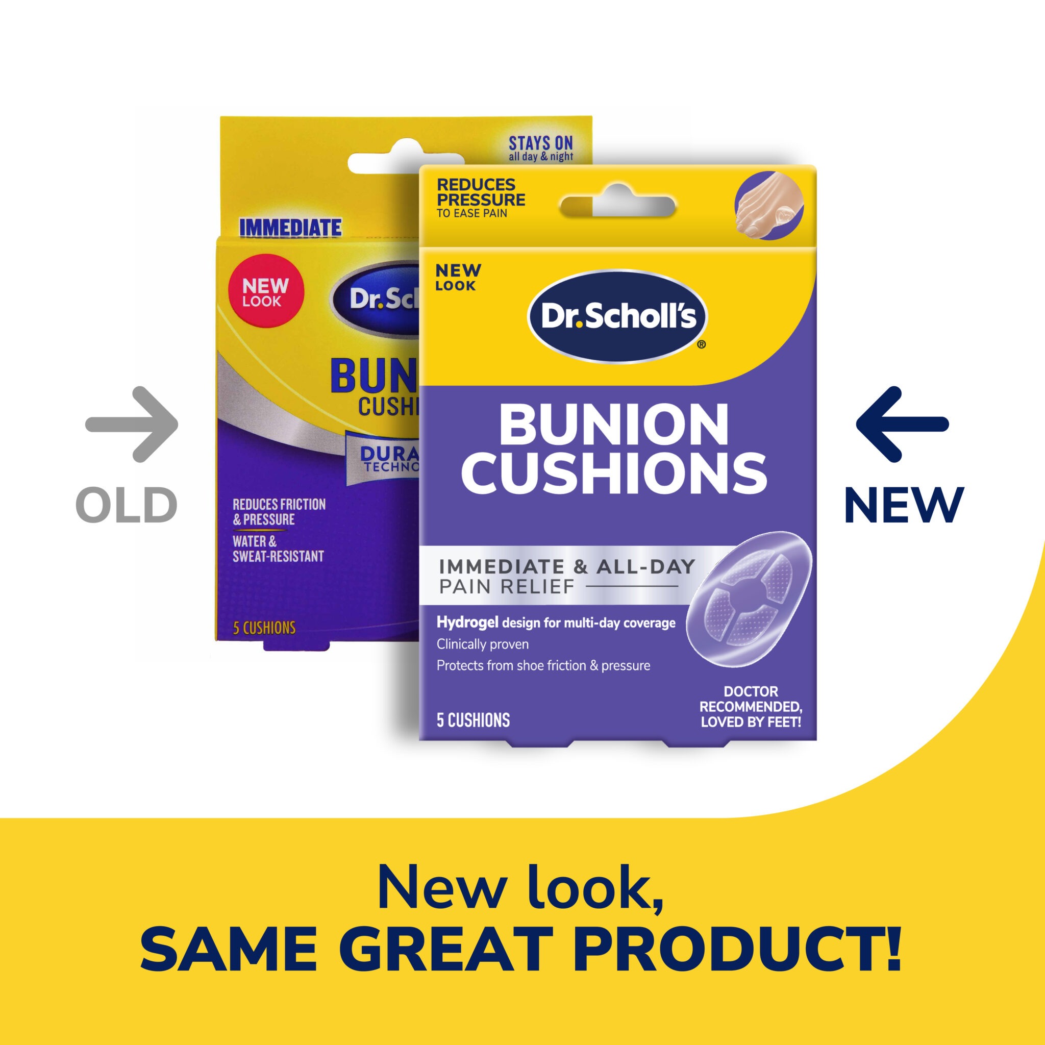 Bunion Pain Relief with Hydrogel Cushions for Bunions Dr. Scholl's