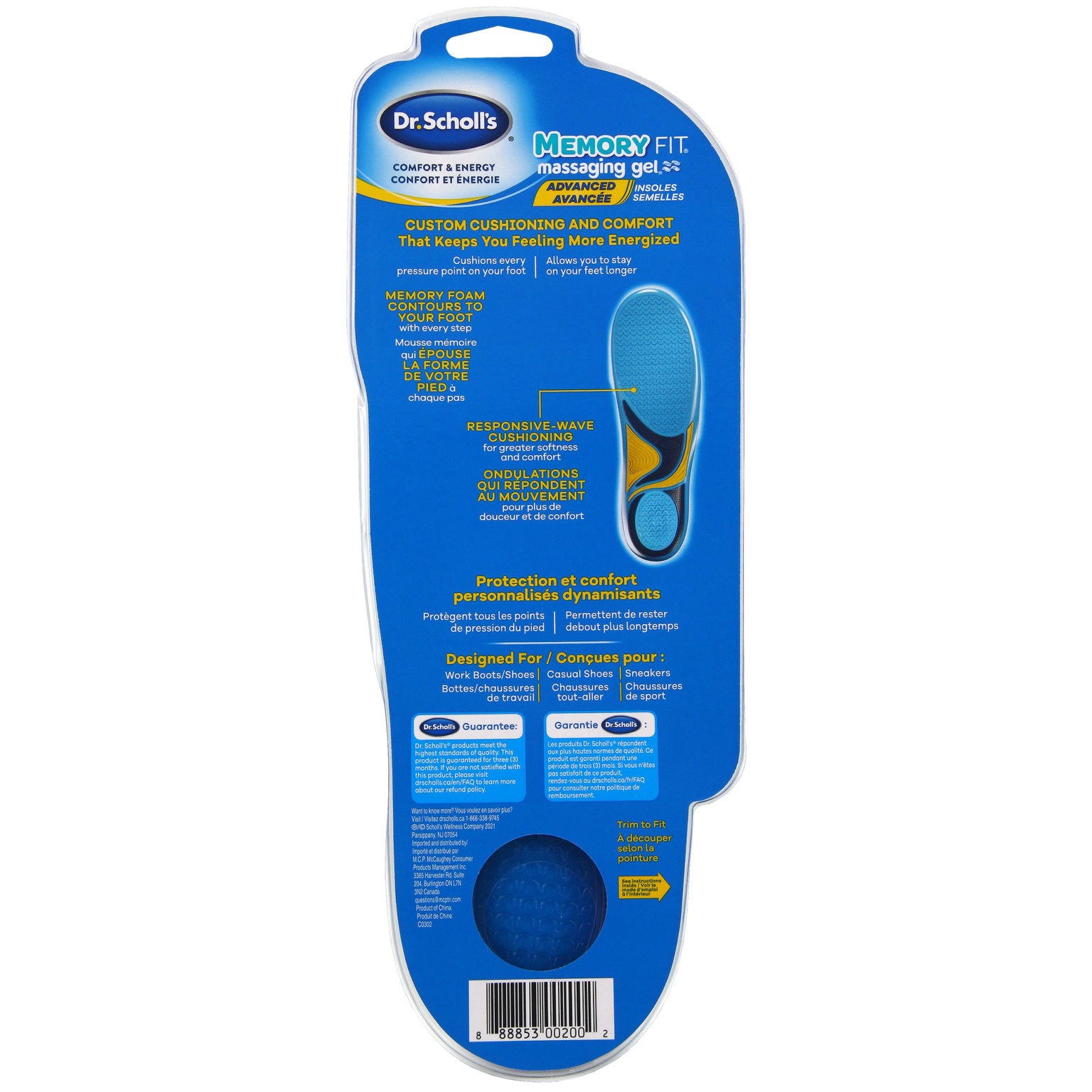 Memory Foam Insoles with Massaging Gel® Dr. Scholl's