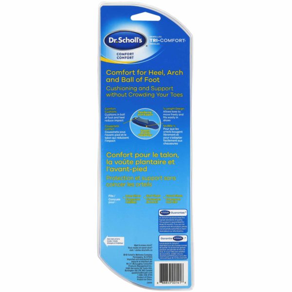 image of women's tri-comfort insoles (back)