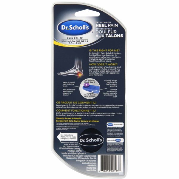 image of women's orthotics for heel pain (back)