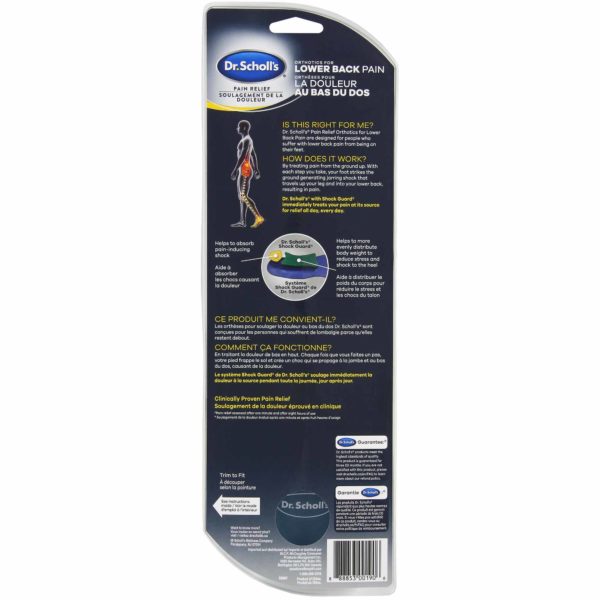 image of men's orthotics for lower back pain (back)