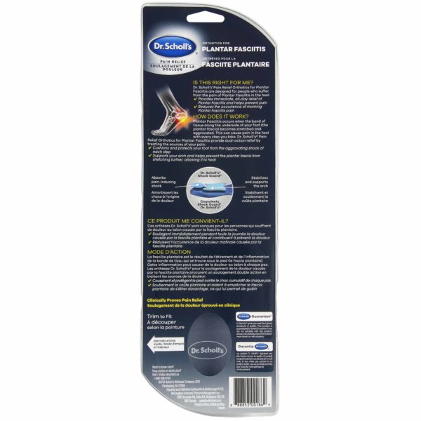 image of men's orthotics for plantar fasciitis (back)