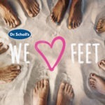 Image We Are Feet Banner. Several feet in the sand.