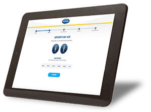 image of ipad with online assessment on screen