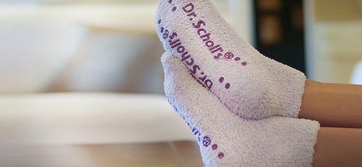 Image of Person Wearing Dr. Scholl's  Socks.