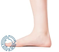 Image of side of foot indicating pain  from an ingrown toenail.