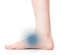 Image of side of foot indicating pain  from tired and achy feet. 