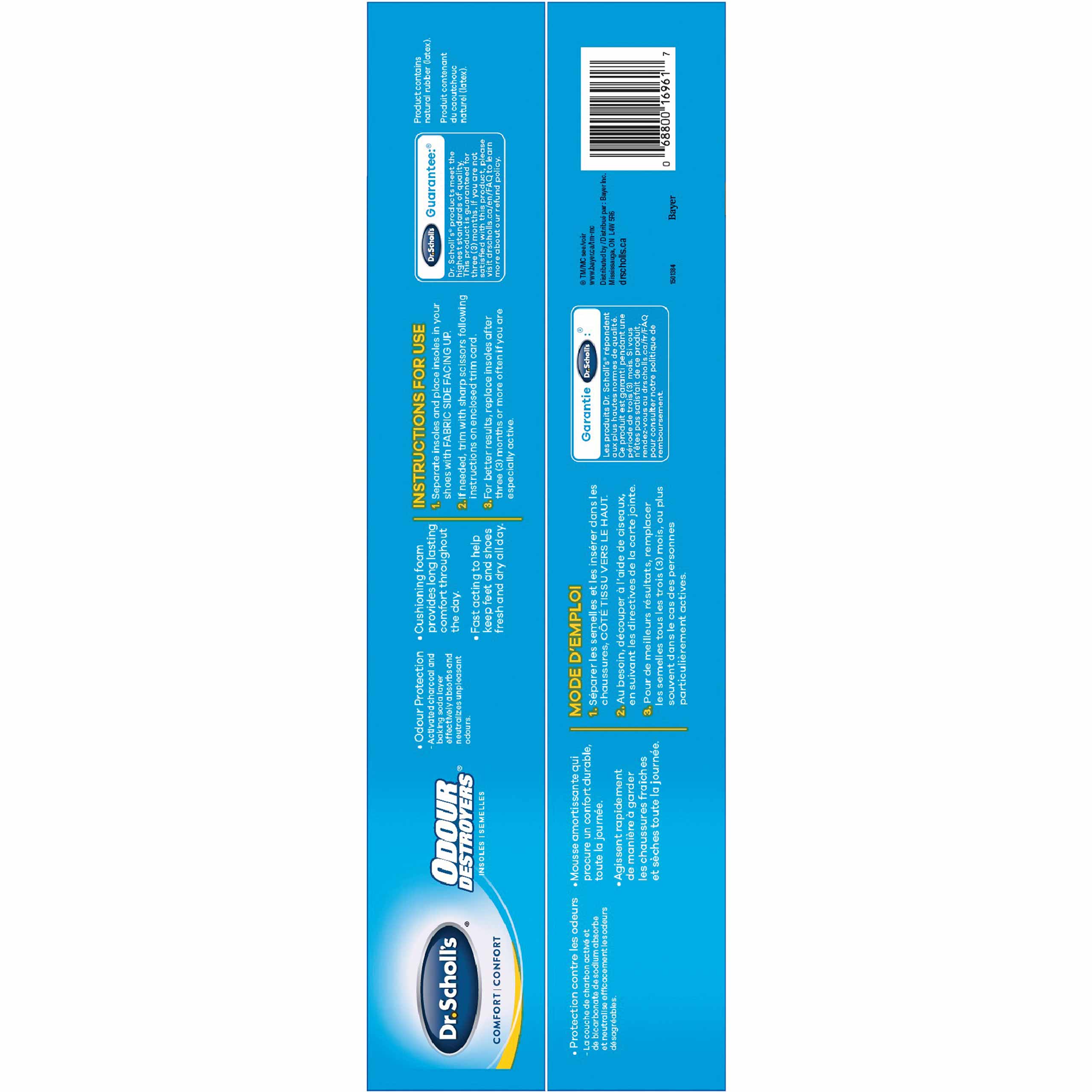 Semelles Odour Destroyers® contre les odeurs et la transpiration | Dr.  Scholl's