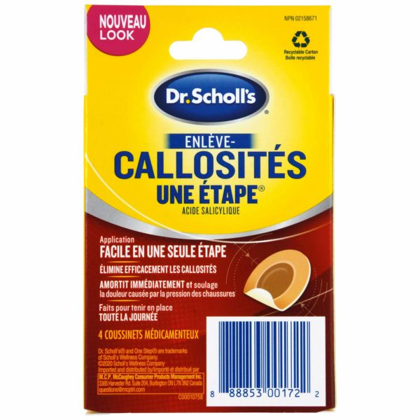 Image de l'enl?ve-callosit?s en une ?tape Dr. Scholl?s - verso de l?emballage