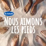 Image de pieds dans le sable avec le logo de c?ur