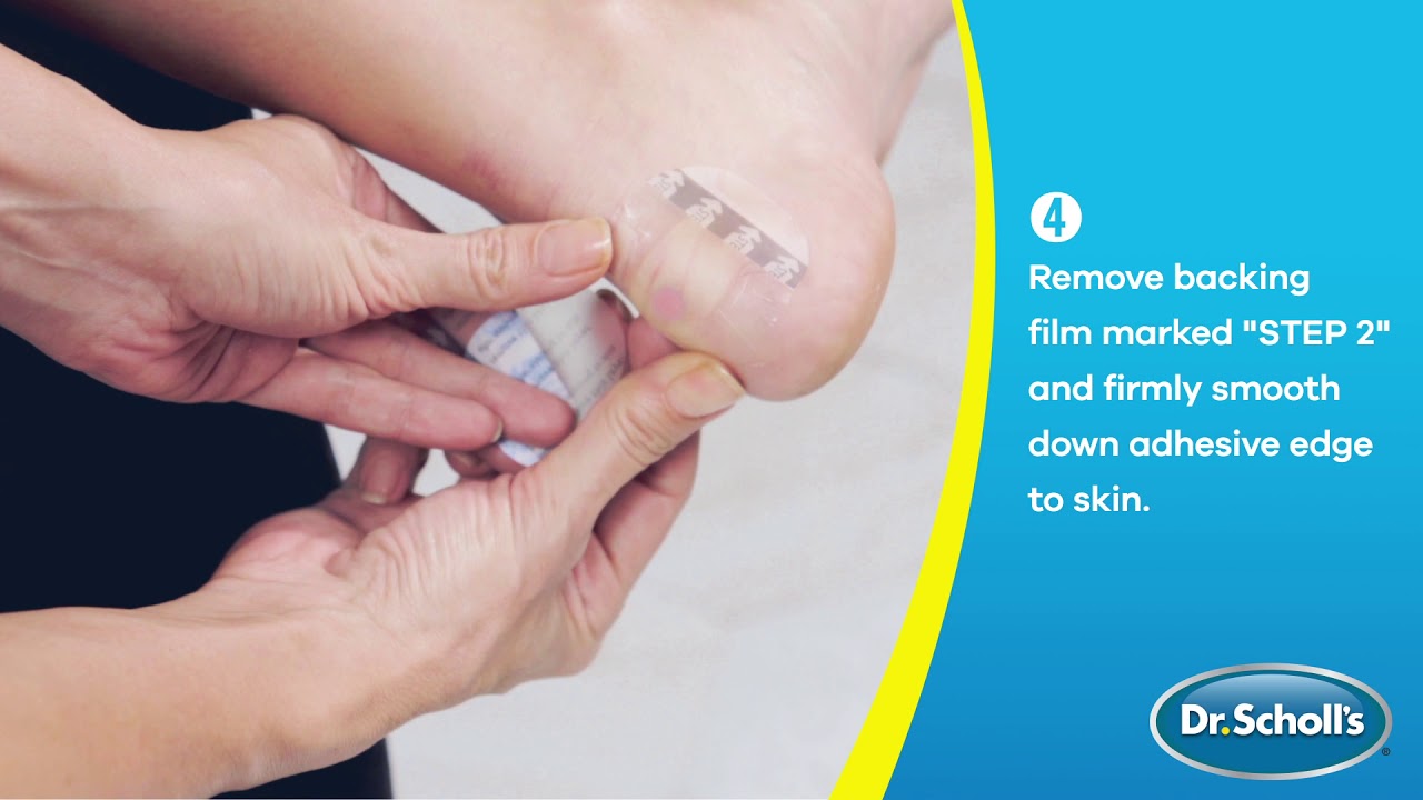 Image de coussinets pour ampoules avec technologie Duragel Dr. Scholl?s - vid?o de mode d?emploi