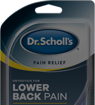 Photo of Dr. Scholl’s Pain Relief Orthotics for Lower Back Pain packaging